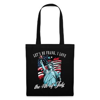 Drapeau américain de la Statue de la Liberté du 4 juillet - Sac en tissu - noir - Devant