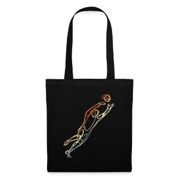 Croquis du gardien de but - Sac en tissu - noir - Devant