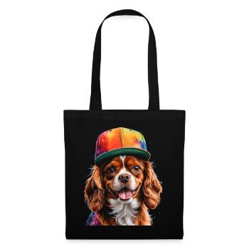 Cavalier King Charles Spaniel Snapback Cap Chien - Sac en tissu - noir - Devant