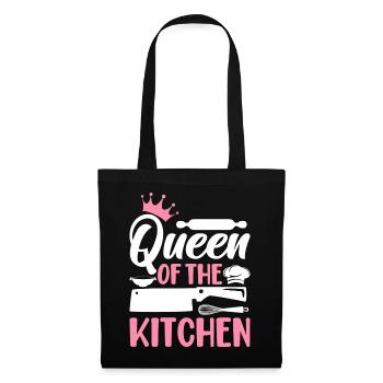 Chef Cooking Woman Queen of the Kitchen - Tote Bag - black - Front