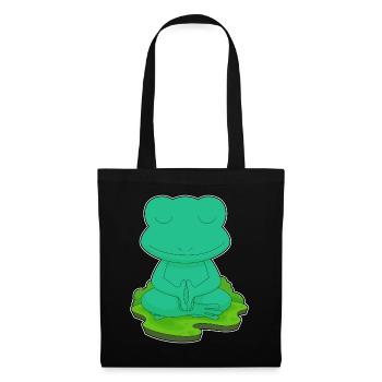 Frosch Yoga Fitness Meditation - Stoffbeutel - Schwarz - Vorne
