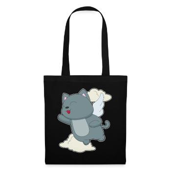 Ailes d’ange chat - Sac en tissu - noir - Devant