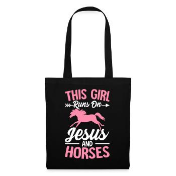 Cette fille marche sur Jésus Cavalier Cavalier - Sac en tissu - noir - Devant