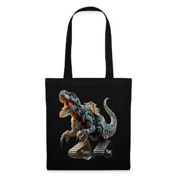 Excavator T-Rex Dinosaur - Tote Bag - black - Front