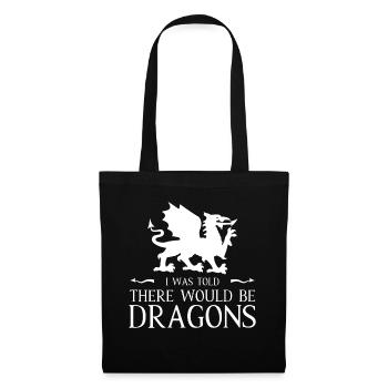 On m’a dit qu’il y aurait Dragons Joust Ren Faire - Sac en tissu - noir - Devant