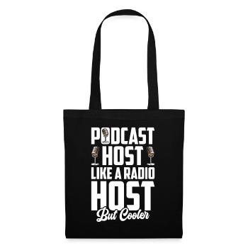 Podcast Host Podcaster Podcasting Podcast Hörer - Stoffbeutel - Schwarz - Vorne
