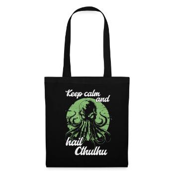 Keep Calm and Hail Cthulhu Lovecraft Necronomicon - Stoffbeutel - Schwarz - Vorne