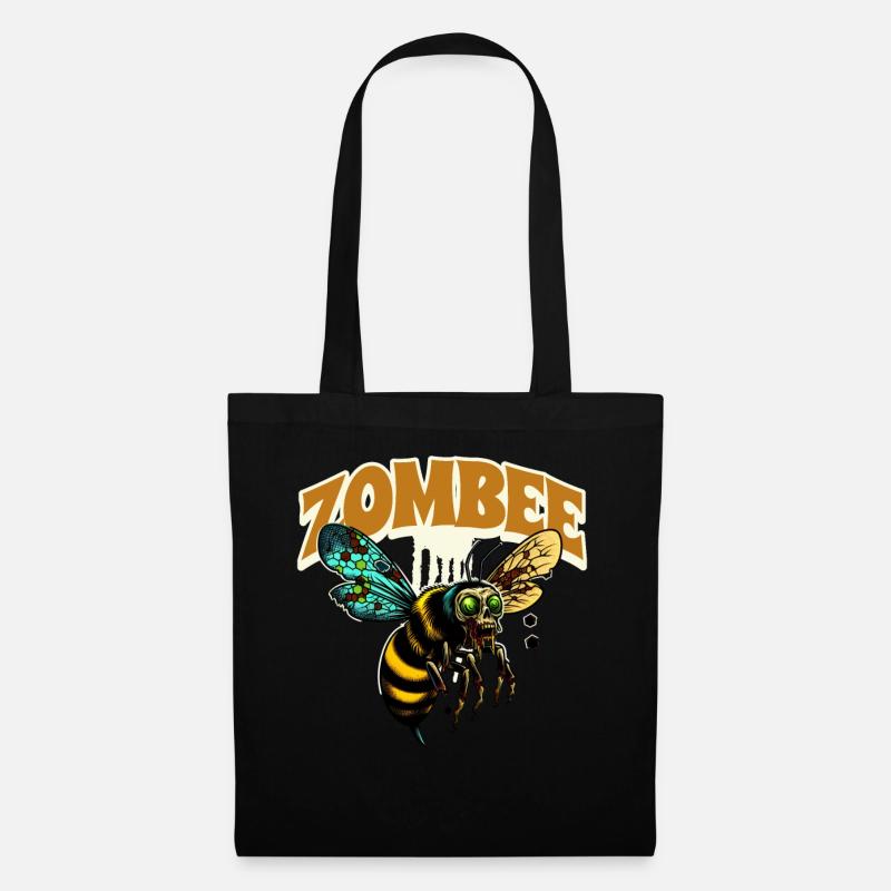 Zombie Biene Zombee - Stoffbeutel - Schwarz