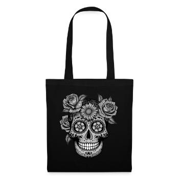 Monochrome Muertos Day Of Dead Halloween - Tote Bag - black - Front