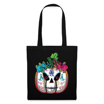 Pumpkin Mexican Floral Muertos Dead - Tote Bag - black - Front