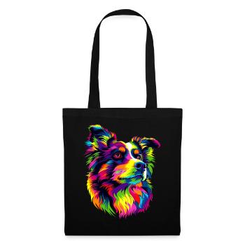 Australian Shepherd Bright Colors Pop Art Aussie - Tote Bag - black - Front