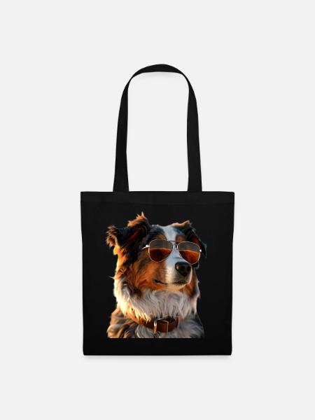 Australian Shepherd Hunde Liebhaber Süßer Aussie - Stoffbeutel - Schwarz