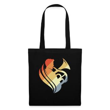Croquis de joueur de tuba vintage - Sac en tissu - noir - Devant