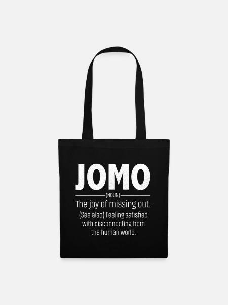 Jomo Defination Drôle - Sac en tissu - noir