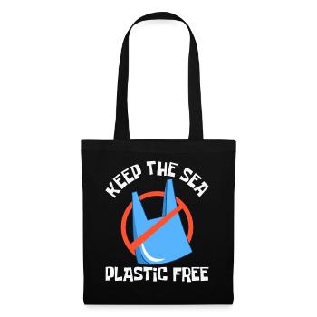 Bathing beach & sea plastic-free against pollution - Tote Bag - black - Front