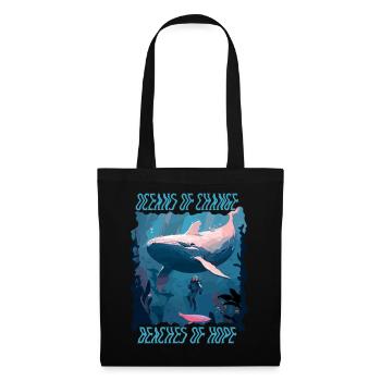 Bathing beach & sea plastic-free against pollution - Tote Bag - black - Front