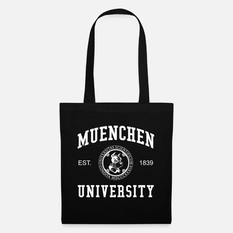 München University Universität Hochschule Uni - Stoffbeutel - Schwarz