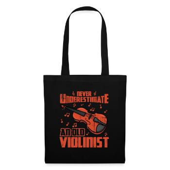 Ne sous-estimez jamais un vieux violoniste - Sac en tissu - noir - Devant