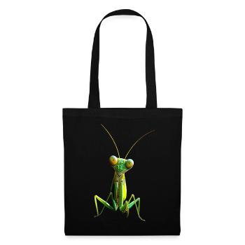 Gottesanbeterin Praying Mantis Liebe Fangschrecken - Stoffbeutel - Schwarz - Vorne