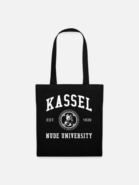 Kassel Nude University Universität Hochschule Uni - Stoffbeutel - Schwarz