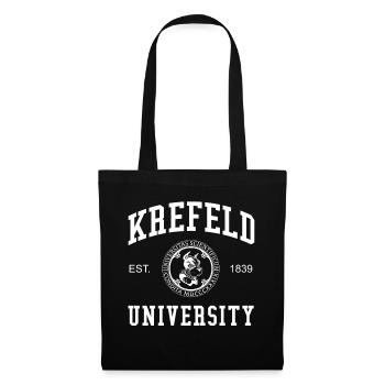 Krefeld University Universität Hochschule Uni - Stoffbeutel - Schwarz - Vorne