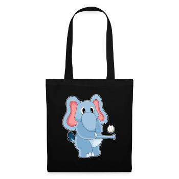 Elephant Baseball - Sac en tissu - noir - Devant