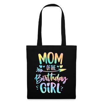 Maman de la fille d’anniversaire Tie Dye Colorée Maman d’anniversaire - Sac en tissu - noir - Devant
