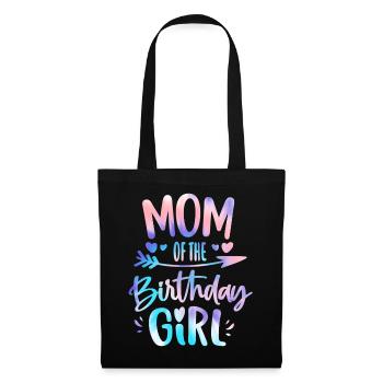 Maman de la fille d’anniversaire mère de l’anniversaire - Sac en tissu - noir - Devant