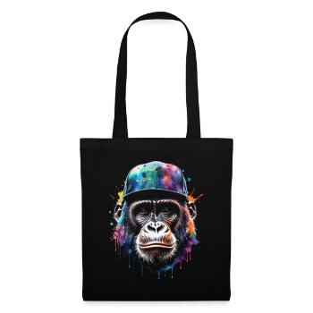 Gorille Snapback Cap Monkey Cool Animal Design Print - Sac en tissu - noir - Devant