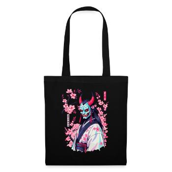 Oni Samouraï Vaporwave Esthétique Japon Culture - Sac en tissu - noir - Devant