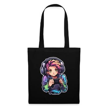 Gamer Anime Look - Tote Bag - black - Front