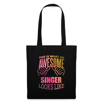 Singer - Tote Bag - black - Front