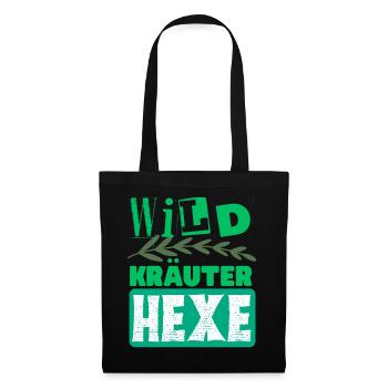 Mama Wildkräuter Hexe Kräuter Design - Stoffbeutel - Schwarz - Vorne