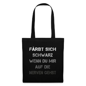 Färbt sich Schwarz - Stoffbeutel - Schwarz - Vorne