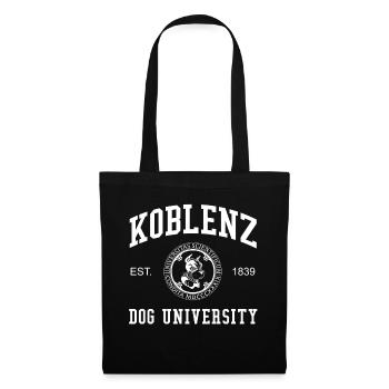 Koblenz Dog University Universität Hochschule Uni - Stoffbeutel - Schwarz - Vorne