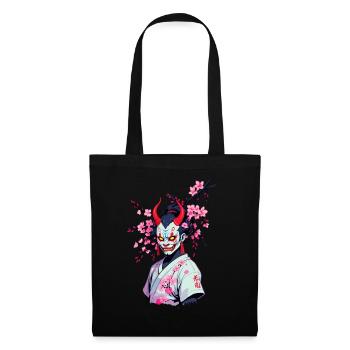Oni Samouraï Vaporwave Esthétique Japon Culture - Sac en tissu - noir - Devant