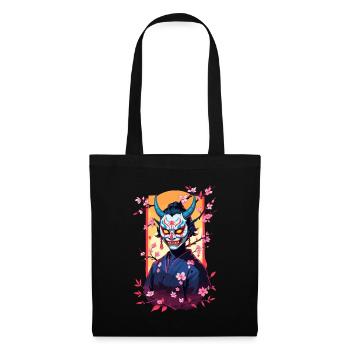 Oni Samouraï Vaporwave Esthétique Japon Culture - Sac en tissu - noir - Devant