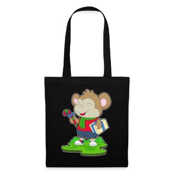 Forfait Noël Singe - Sac en tissu - noir - Devant
