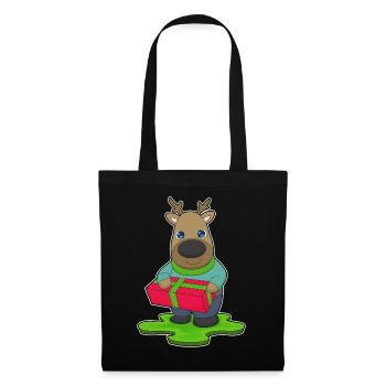 Forfait de Noël renne - Sac en tissu - noir - Devant