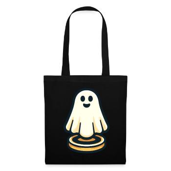 Funny Vintage Ghost Retro Art Style Halloween - Stoffbeutel - Schwarz - Vorne