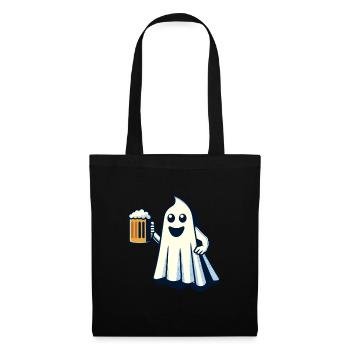 Drôle Boozing Ghost Halloween Party - Sac en tissu - noir - Devant