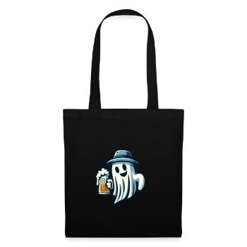 Boire fantôme drôle Halloween fête bière - Sac en tissu - noir - Devant