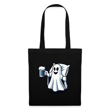 Boire Ghost Beer Lover Halloween Party - Sac en tissu - noir - Devant
