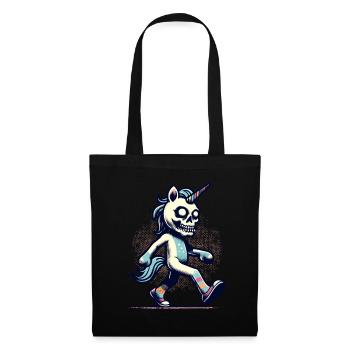 Zombie Licorne Mort-vivant Créature mystique - Sac en tissu - noir - Devant