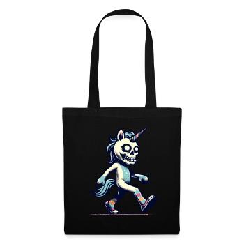Zombie Licorne Mort-vivant Créature mystique - Sac en tissu - noir - Devant