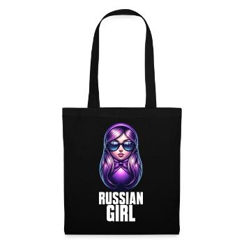 Russian Girl! Russland Matrjoschka Russisch für - Stoffbeutel - Schwarz - Vorne