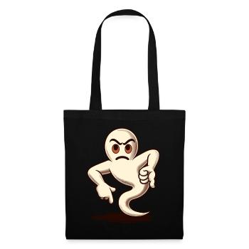 Cool Ghost Gives Thumbs Down Funny Halloween - Tote Bag - black - Front
