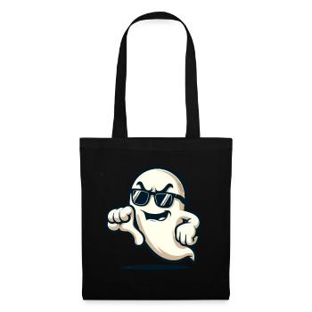 Cool Ghost Gives Thumbs Down Funny Halloween - Tote Bag - black - Front