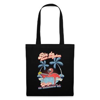 Flamingo 'I'm Here You Can Go' Party Design - Tote Bag - black - Front