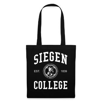 Siegen College University Universität Hochschule - Stoffbeutel - Schwarz - Vorne
